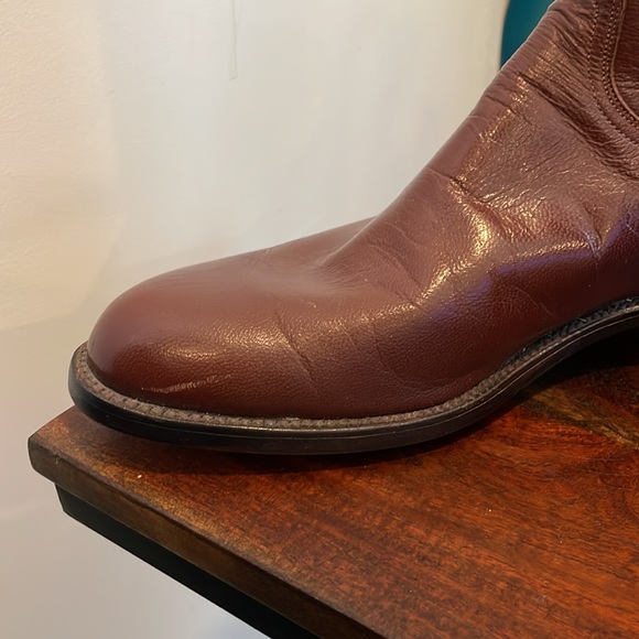 Men’s Lucchese oxblood western roper cowboy boots 8.5 - Picture 6 of 13